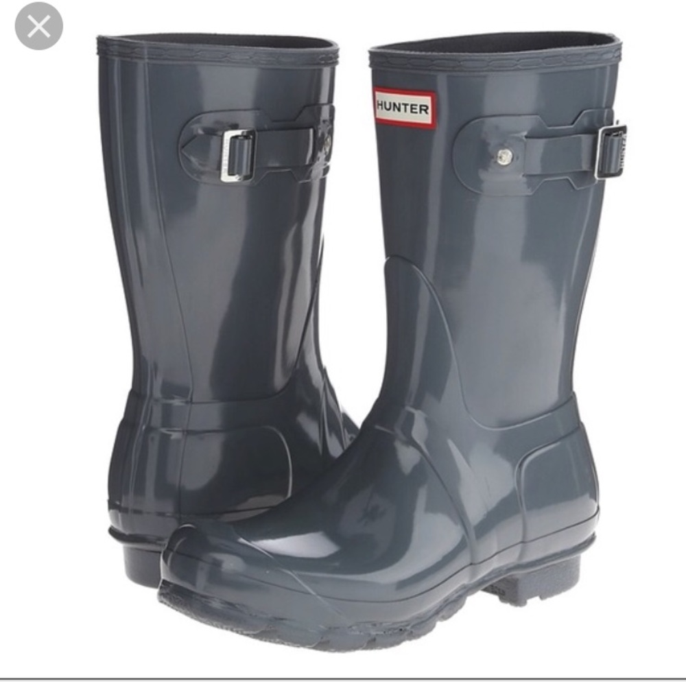 Hunter Boots Short Slate Gloss